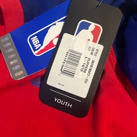 NBA Youth Large Boys LA Clippers Basketball Long Sleeve Tee T Shirt NWT - Picture 3 of 3